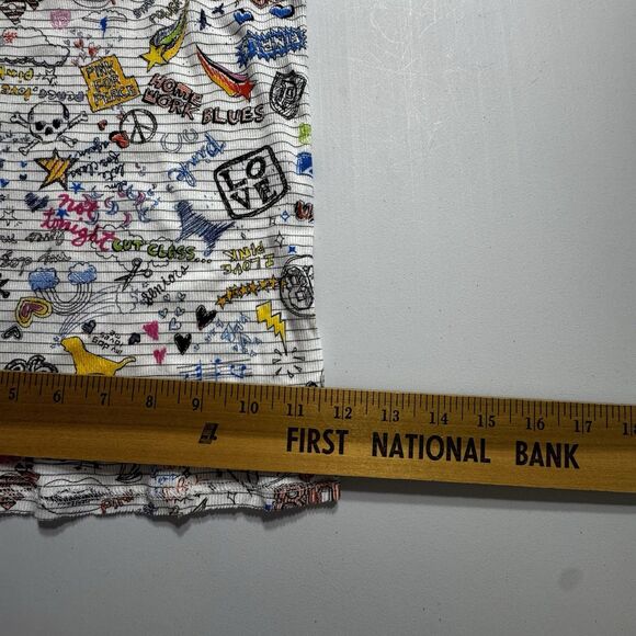 Y2K (2007) VS PINK Grafitti Print Tank Top Size Small EUC Long Length Racer Back - Picture 7 of 12